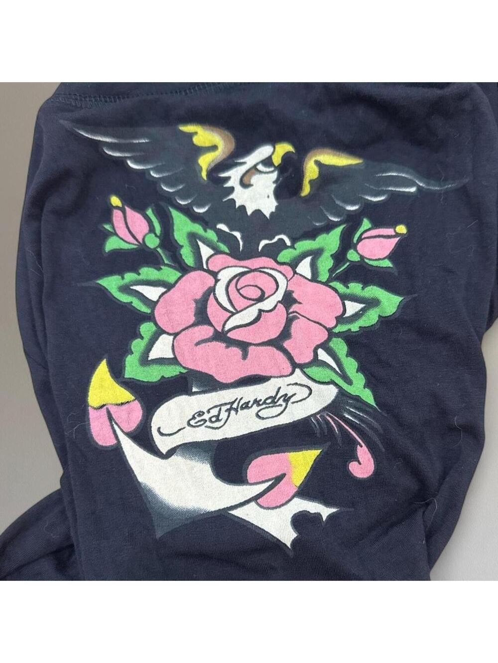 Y2K Ed Hardy tattoo print leggings. Size XS. - Picture 4 of 6